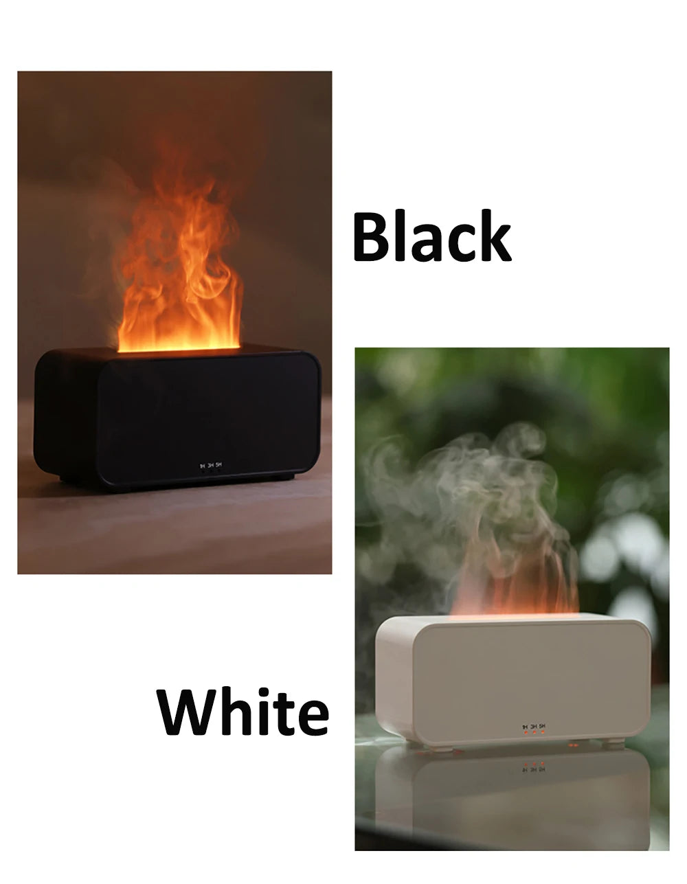Air Aroma Humidifier Diffuser Essential Oils Humidifiers Mini Flame Automatic Fragrance Diffuser Home Humidifier With LED Light