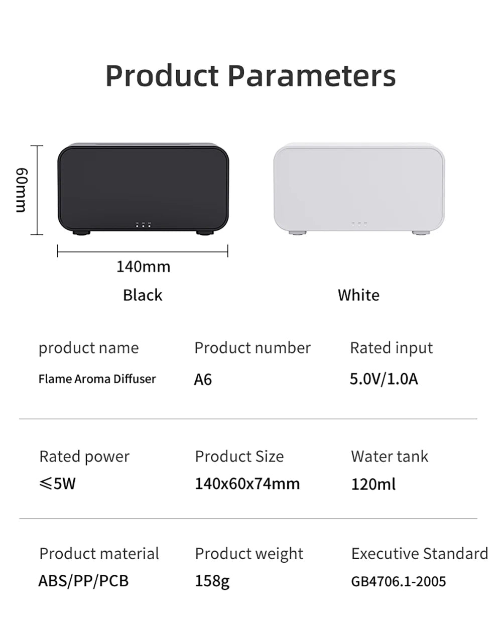 Air Aroma Humidifier Diffuser Essential Oils Humidifiers Mini Flame Automatic Fragrance Diffuser Home Humidifier With LED Light